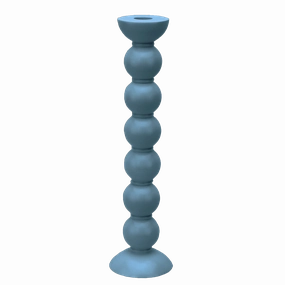Addison Ross Lacquer Extra Tall Bobbin Candlestick 12.5" (Chambray Blue) Candle Holders discount collection