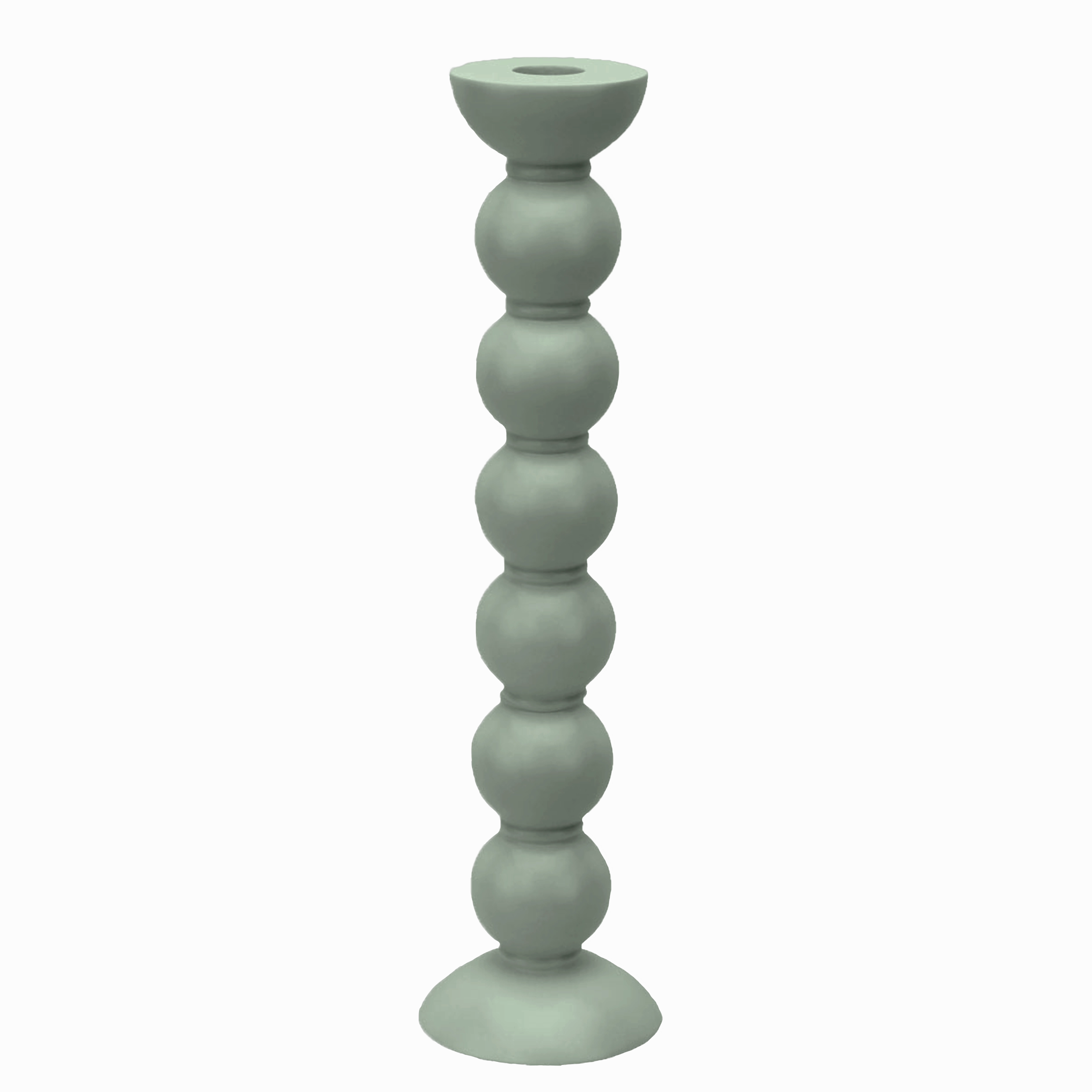 Addison Ross Lacquer Extra Tall Bobbin Candlestick 12.5" (Sage) Candle Holders discount collection