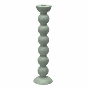 Addison Ross Lacquer Extra Tall Bobbin Candlestick 12.5" (Sage) Candle Holders discount collection