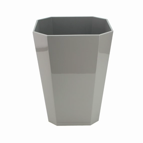 Addison Ross Lacquer Octagonal Waste Bin (Chiffon Grey) Home Decor Office Organization Convenient shopping