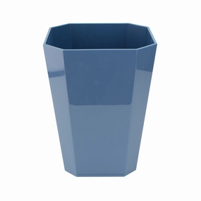 Addison Ross Lacquer Octagonal Waste Bin (Denim Blue) Home Decor Office Organization Convenient shopping