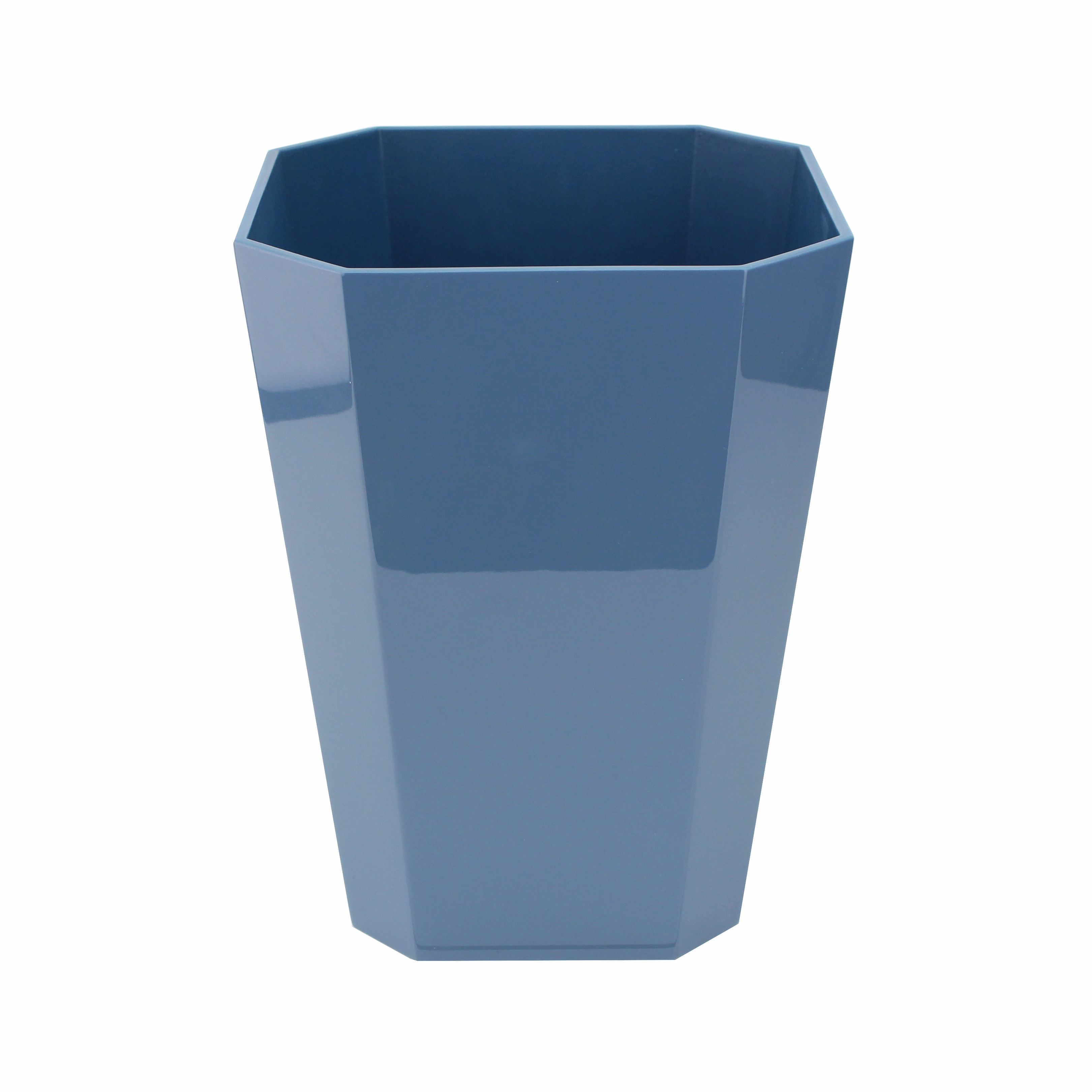 Addison Ross Lacquer Octagonal Waste Bin (Denim Blue) Home Decor Office Organization Convenient shopping