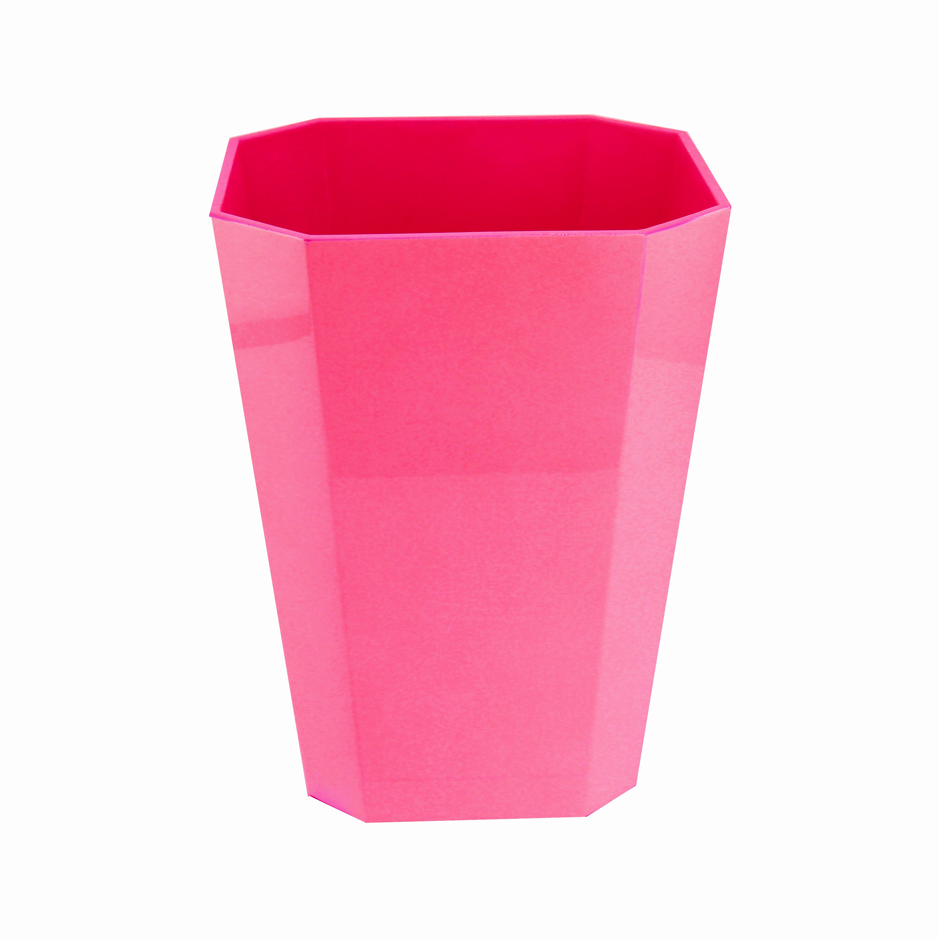 Addison Ross Lacquer Octagonal Waste Bin (Fuschia Pink) Home Decor Office Organization Convenient shopping