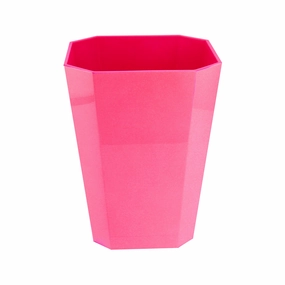 Addison Ross Lacquer Octagonal Waste Bin (Fuschia Pink) Home Decor Office Organization Convenient shopping