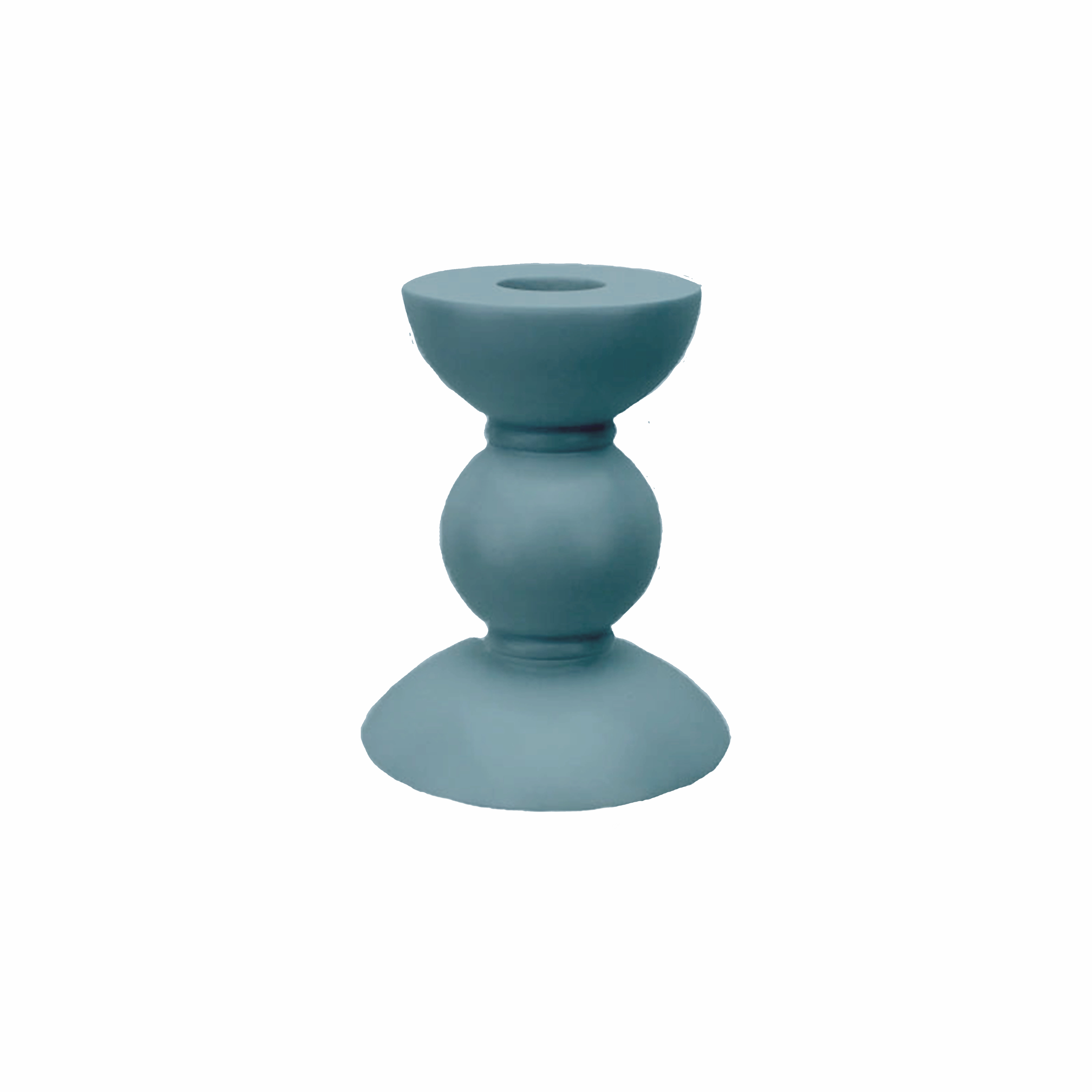 Addison Ross Lacquer Small Bobbin Candlestick 4" (Chambray Blue) Candle Holders discount collection