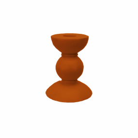 Addison Ross Lacquer Small Bobbin Candlestick 4" (Orange) Candle Holders discount collection