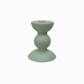 Addison Ross Lacquer Small Bobbin Candlestick 4" (Sage) Candle Holders discount collection