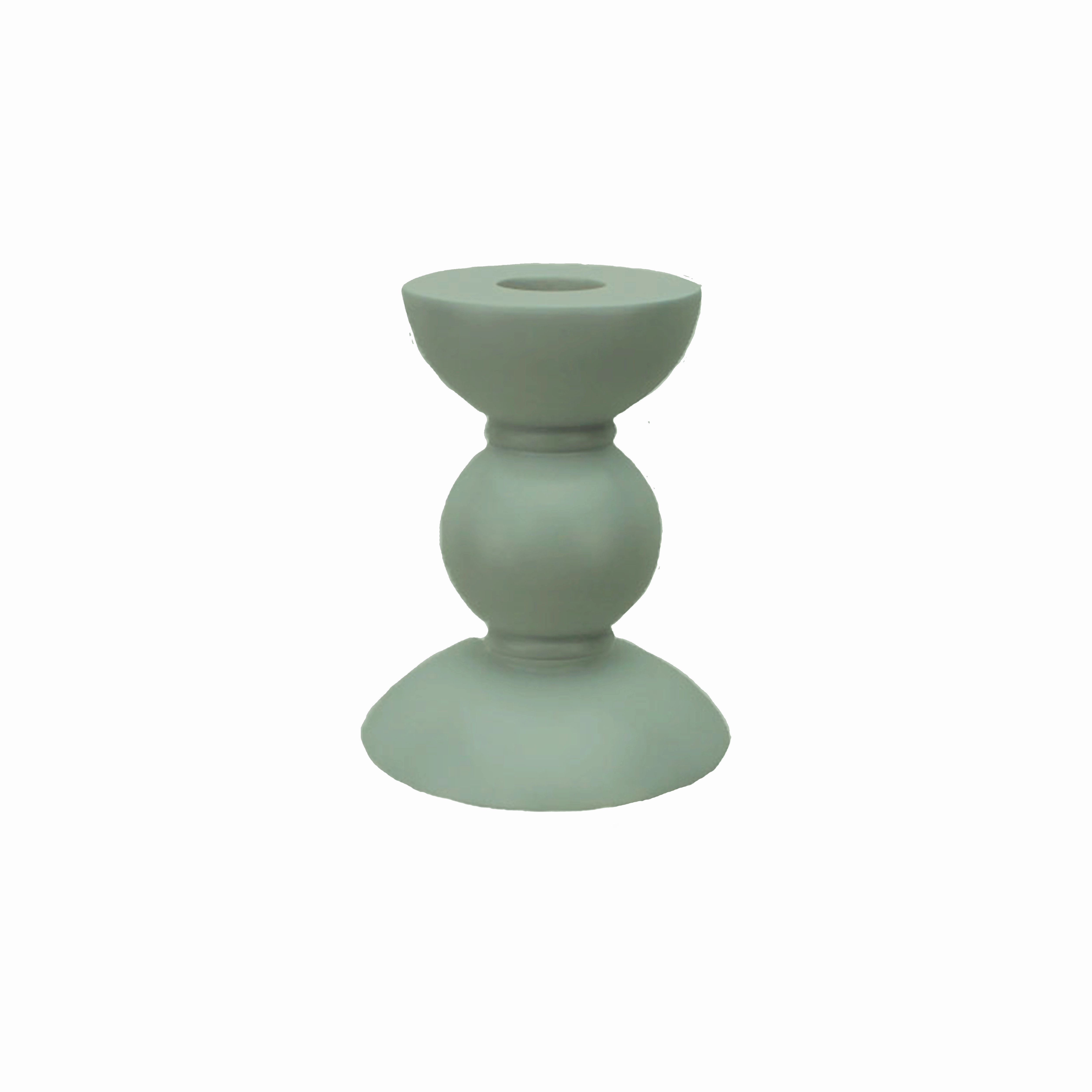 Addison Ross Lacquer Small Bobbin Candlestick 4" (Sage) Candle Holders discount collection