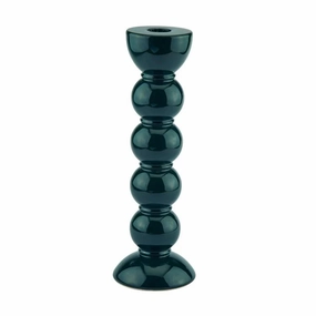 Addison Ross Lacquer Tall Bobbin Candlestick 9.5" (Racing Green) Candle Holders discount collection