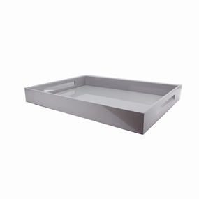 Addison Ross Lacquered Tray (Chiffon Gray) 22x16 Decorative Trays cheap sale