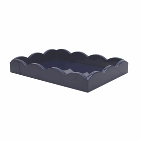 Addison Ross Lacquered Tray (Navy Blue) 11 x 8 Decorative Trays cheap sale
