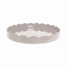 Addison Ross Round Large Lacquered Scallop Tray (Cappuccino) 20" Decorative Trays cheap sale