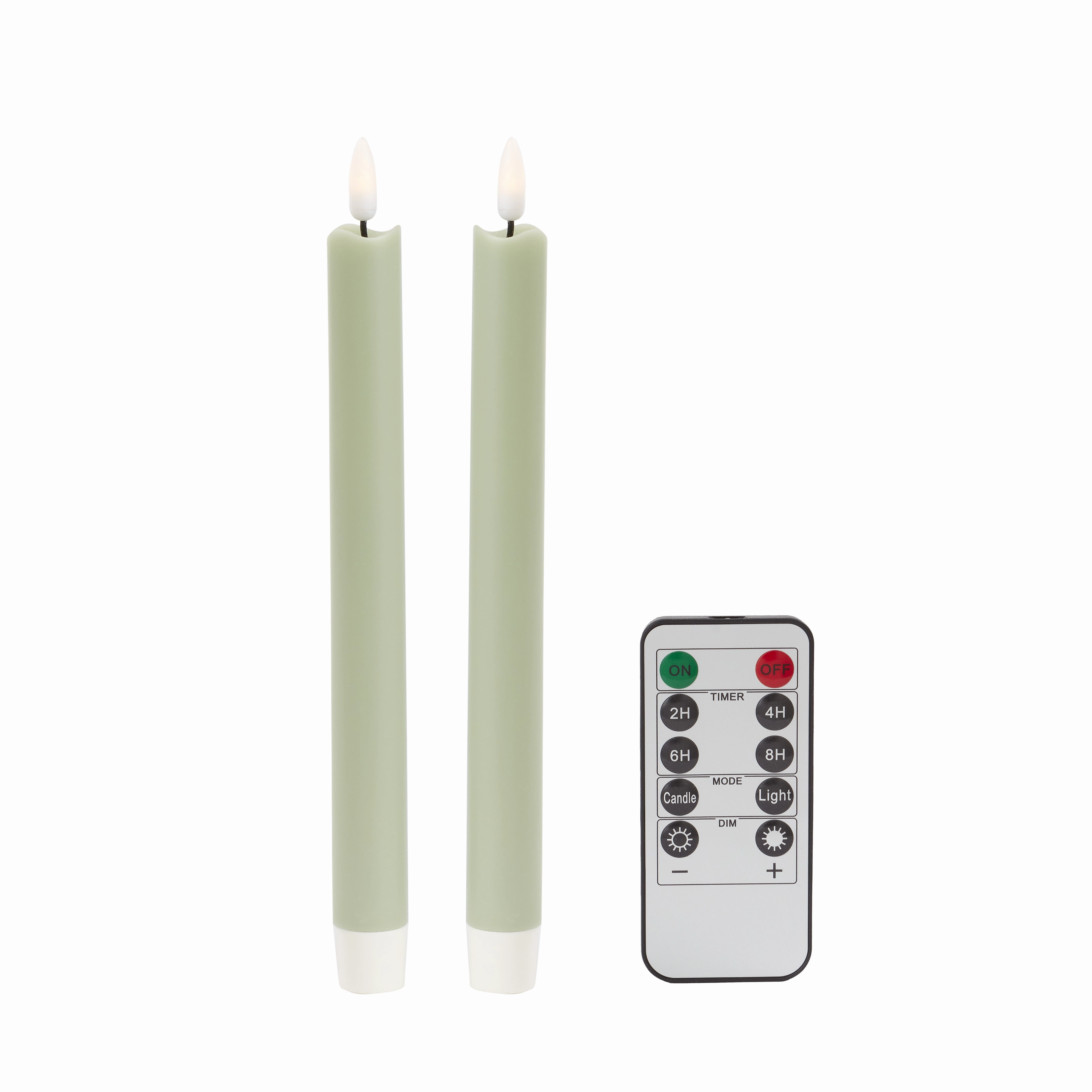 Addison Ross Sage LED Candles - Set of 2 Candle Holders discount collection