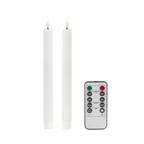 Addison Ross White LED Candles - Set of 2 Candle Holders discount collection