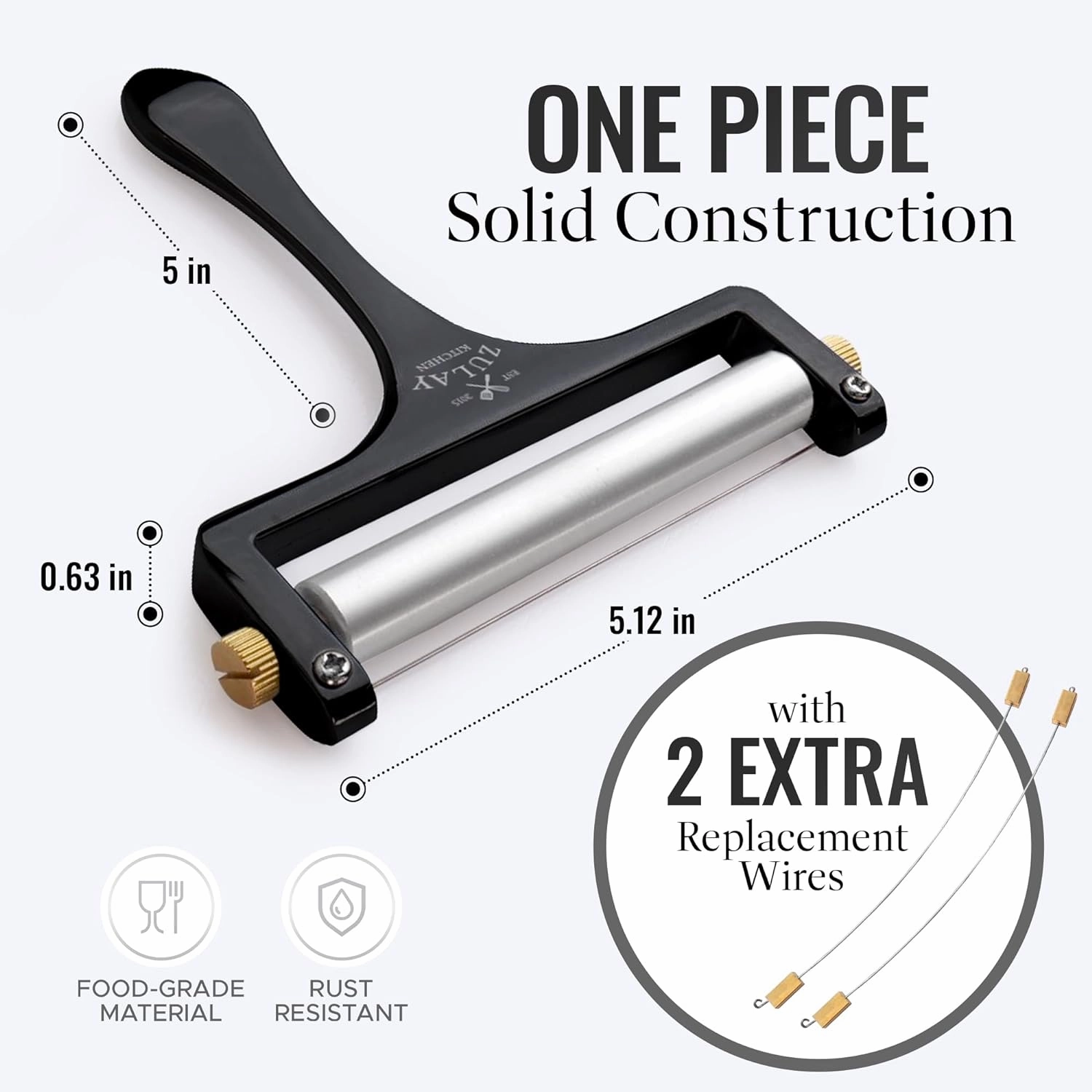 Adjustable Hand Held Cheese Cutter with 2 Extra Wires
