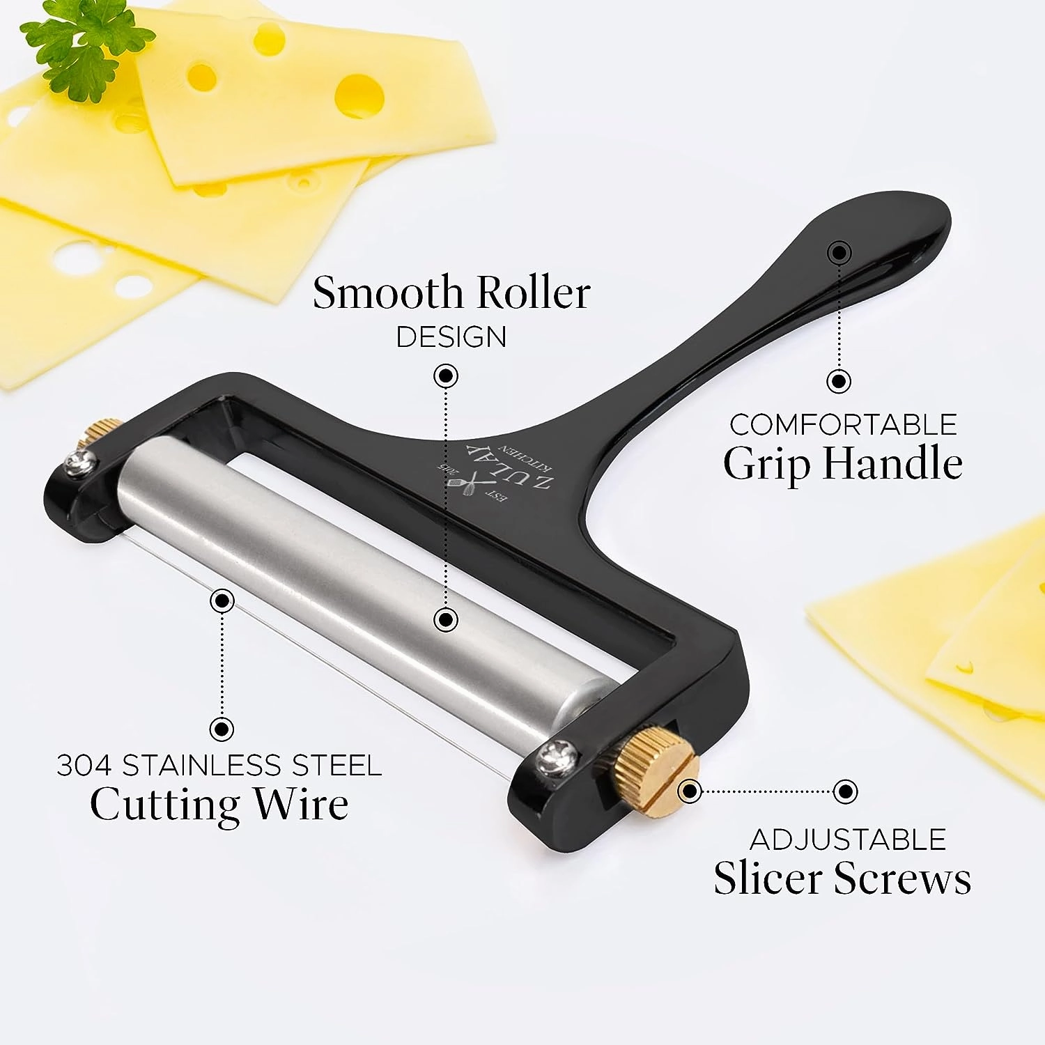 Adjustable Hand Held Cheese Cutter with 2 Extra Wires