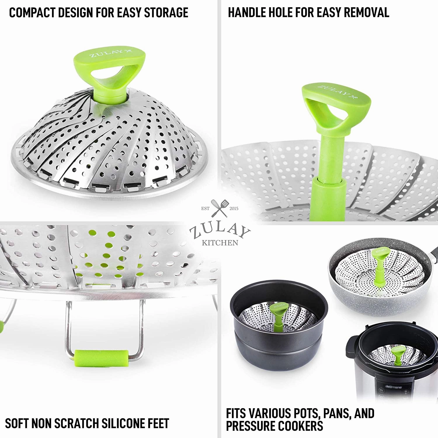 Adjustable Vegetable Steamer Baskets For Cooking