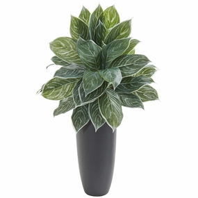 Aglonema Artificial Plant in Planter (Real Touch) 37" Faux Florals home florals discount