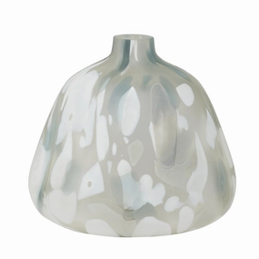 Agra Glass Vase Sm 27x27x25cm Nat/Blue Cheap Vases for home