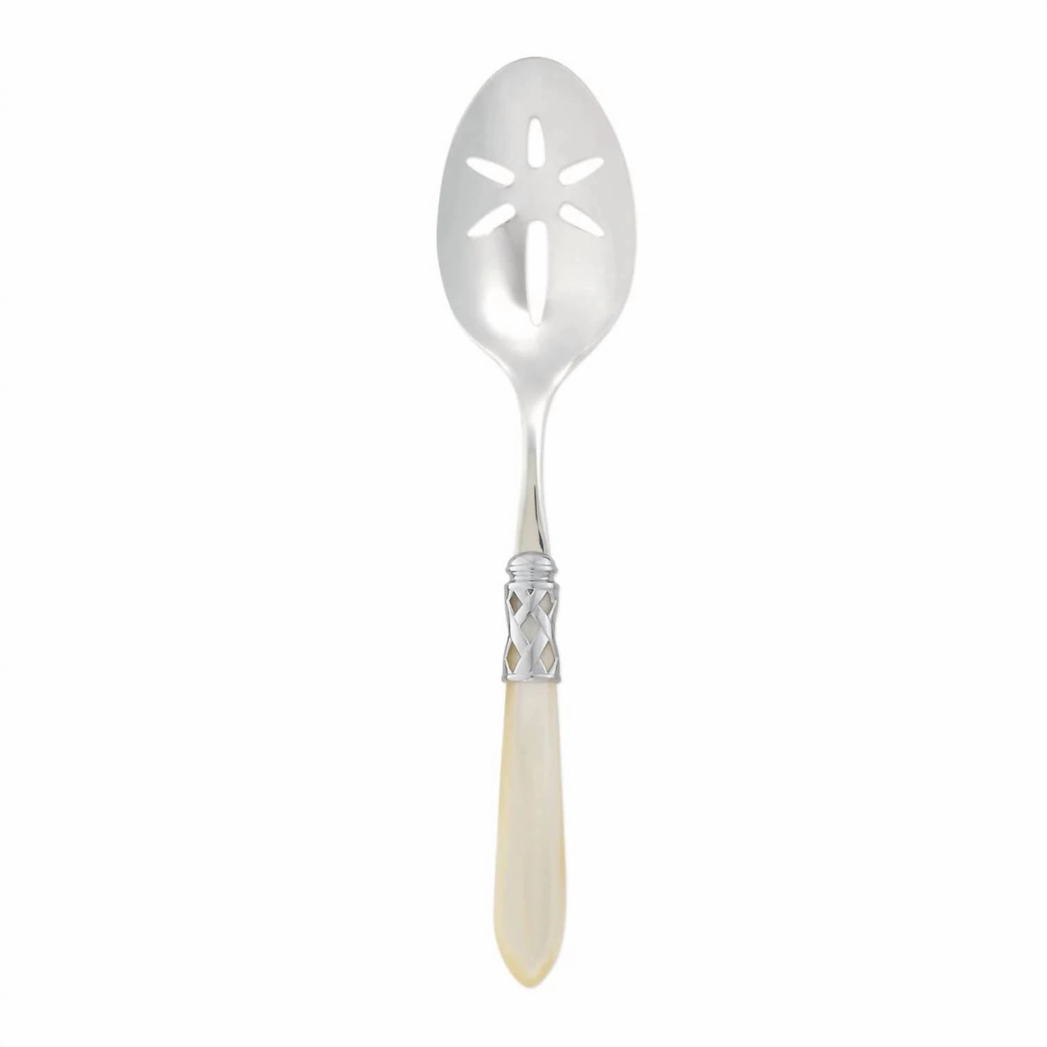 Aladdin Brilliant Slotted Serving Spoon In Ivory Dinnerware sale online