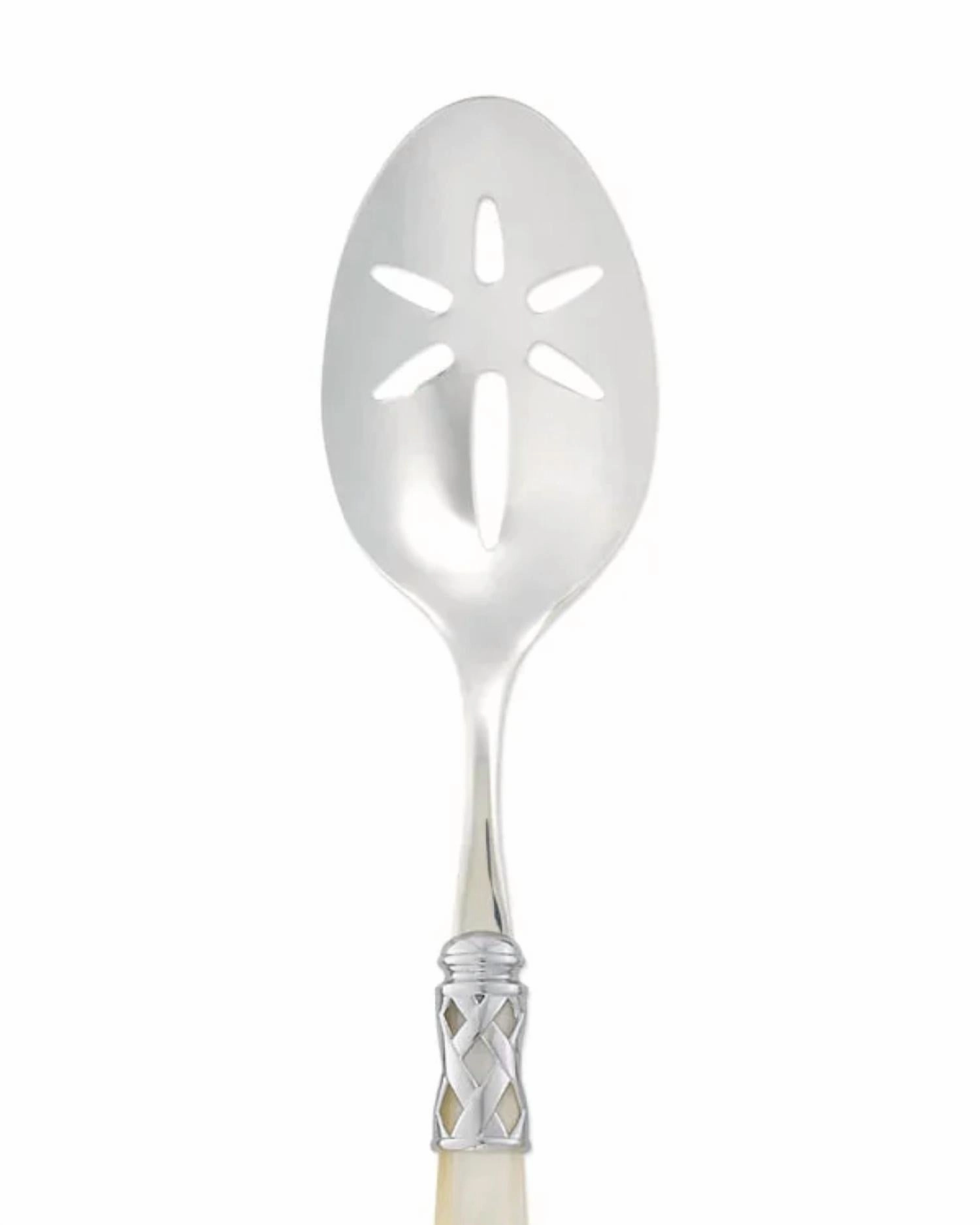 Aladdin Brilliant Slotted Serving Spoon In Ivory