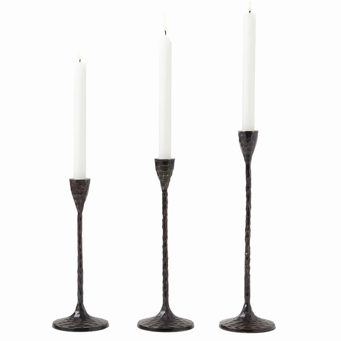 Alina Hammered Brass Candle Holders Set/3 (Bronze) Candle Holders discount collection