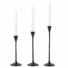 Alina Hammered Brass Candle Holders Set/3 (Bronze) Candle Holders discount collection