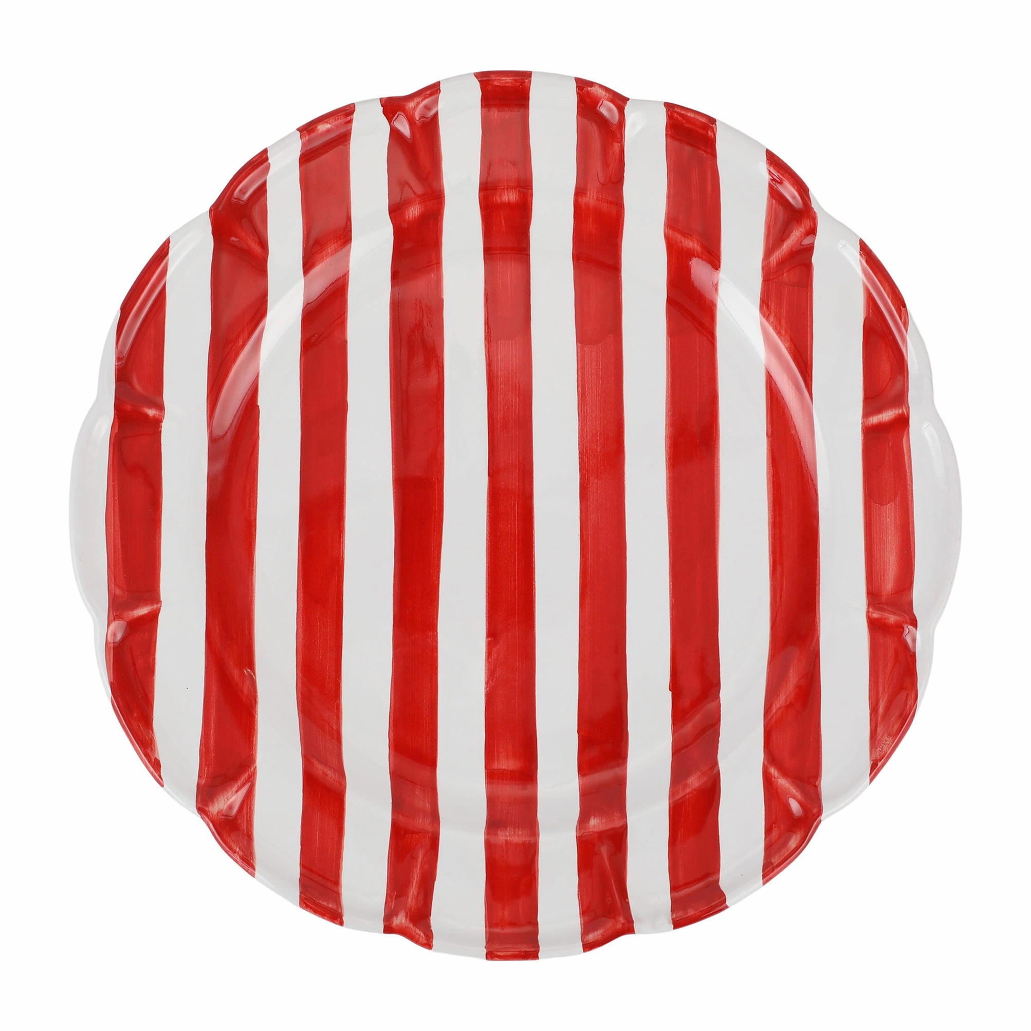 Amalfitana Red Stripe Round Platter Serveware deals online