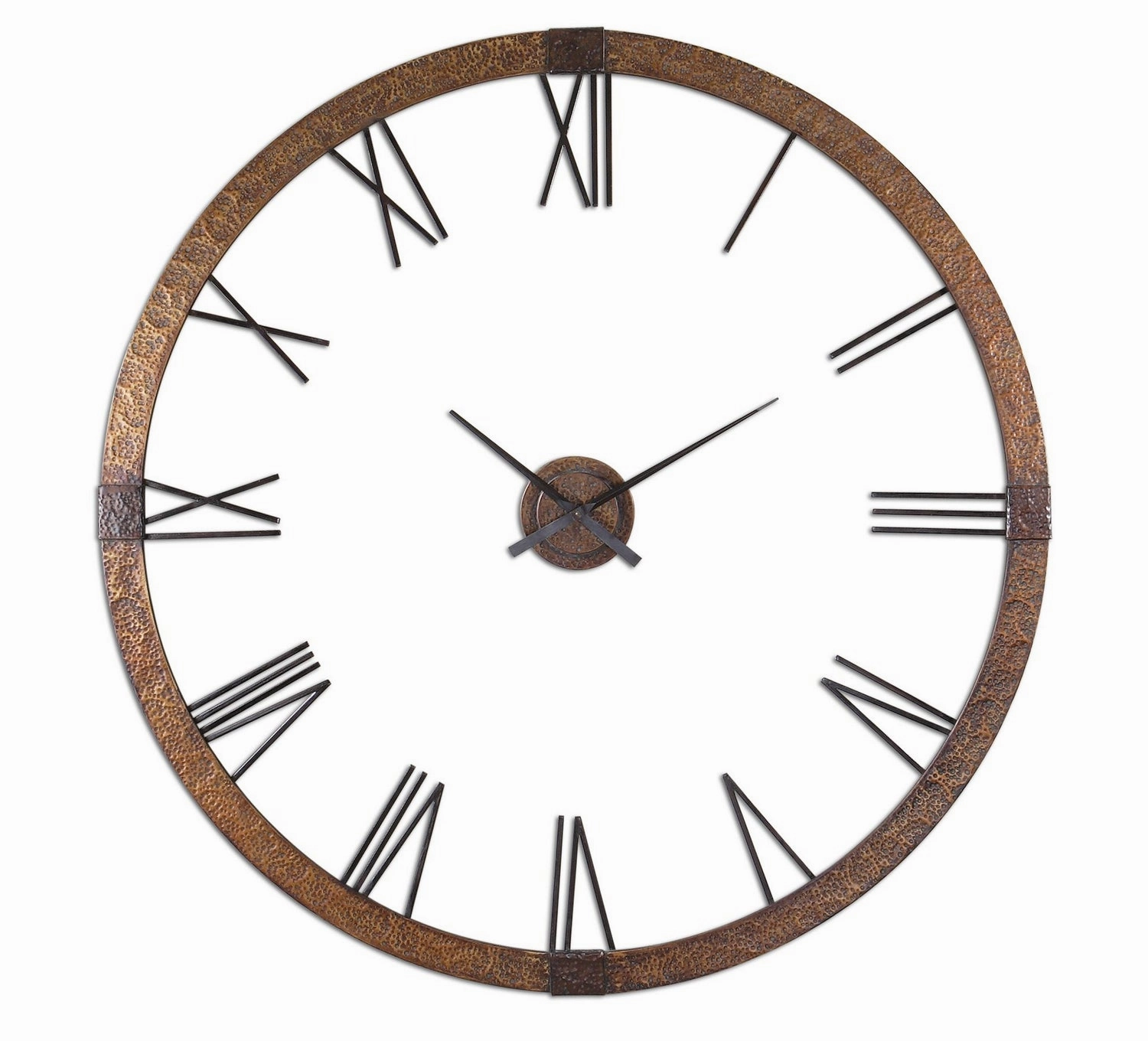 Amarion Wall Clock Hammered Copper w/Light Gray Wash/Aged Black Wall Clocks Timeless Sale