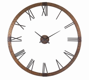 Amarion Wall Clock Hammered Copper w/Light Gray Wash/Aged Black Wall Clocks Timeless Sale
