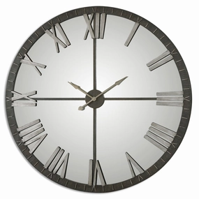 Amelie Wall Clock Rustic Bronze w/Silver Highlights Wall Clocks Timeless Sale
