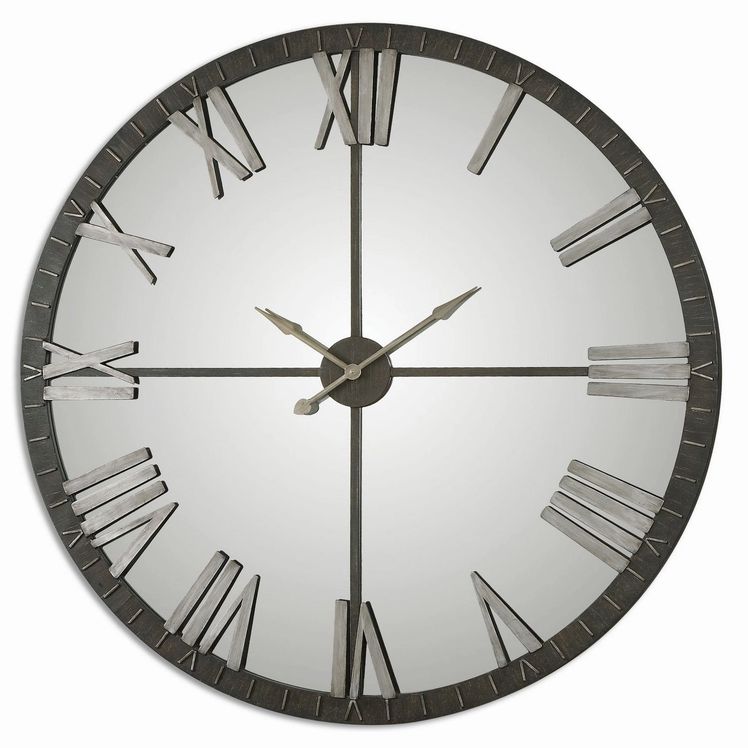 Amelie Wall Clock Rustic Bronze w/Silver Highlights Wall Clocks Timeless Sale