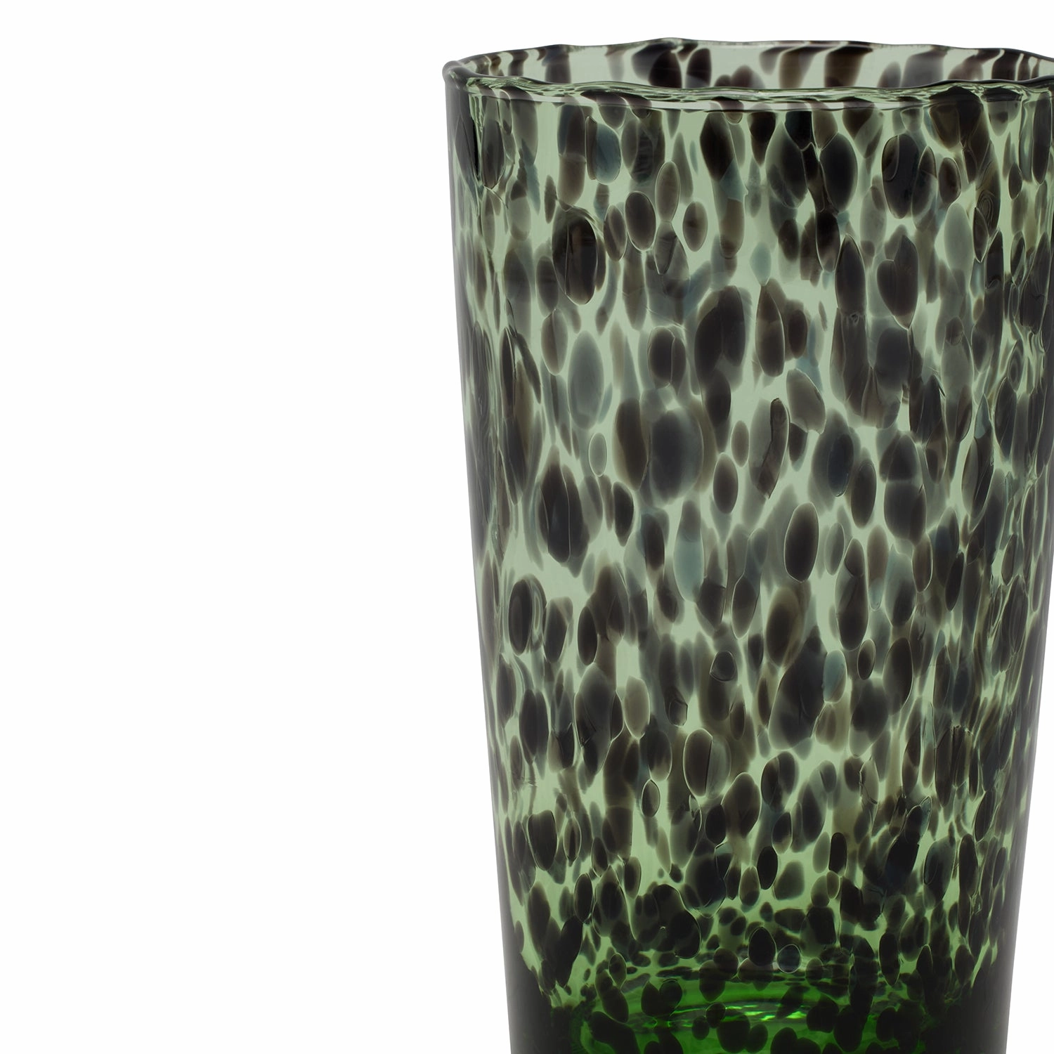 Andrew Mint Tortoise Tumbler Hand Blown Glasses Set/6