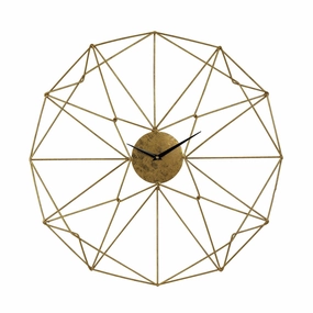 Angular Wirework Clock Brass Wall Clocks Timeless Sale