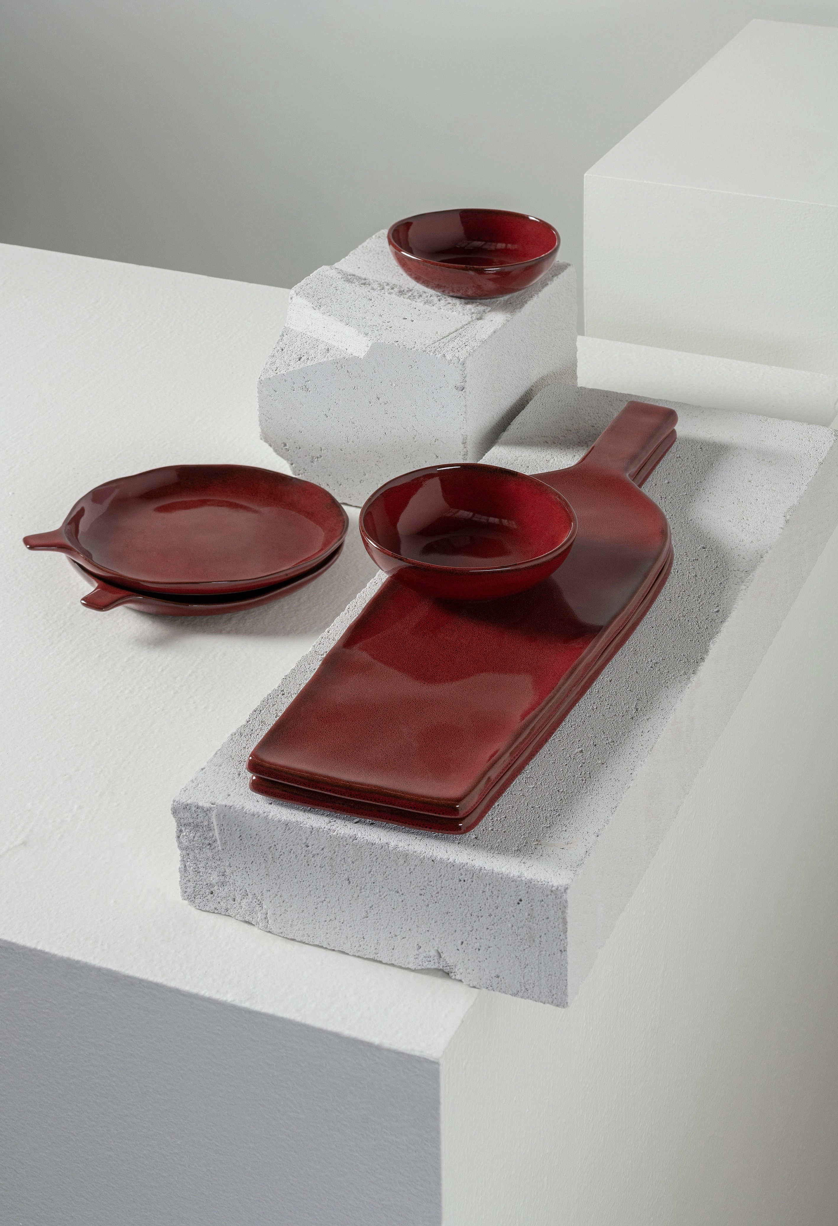 Apero set 12 pieces venetian red La Mre