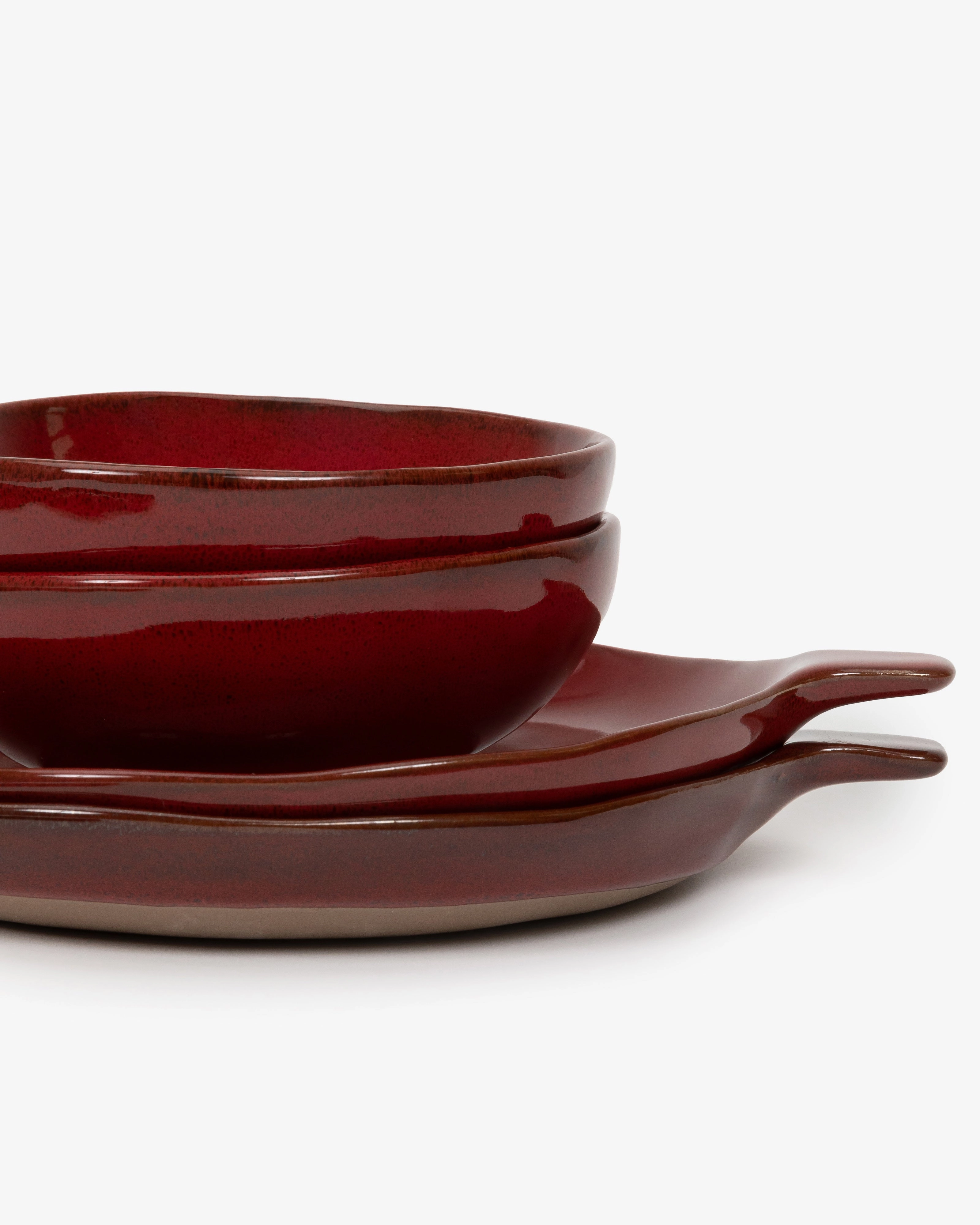 Apero set 12 pieces venetian red La Mre
