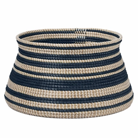 Arley Seagrass Basket (Blue/Natural) Decorative Baskets clearance deals