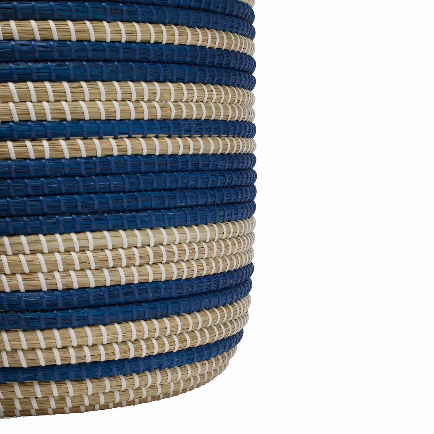 Arley Seagrass Hamper With Lid (Blue/Natura)