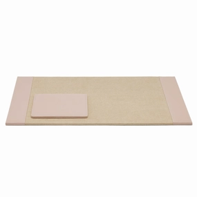 Asby Dusty Rose Full-Grain Leather Desk Blotter Set Home Decor Office Organization Convenient shopping