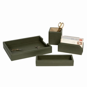 Asby Forest Full-Grain Leather Accessory Set Home Decor Office Organization Convenient shopping