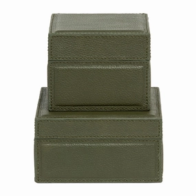 Asby Forest Full-Grain Leather Box Set Home Decor Office Organization Convenient shopping