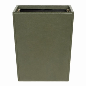Asby Forest Full-Grain Leather Rectangle Wastebasket Home Decor Office Organization Convenient shopping