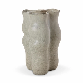 August Wavy Mineral Green Vase D22X33cm Cheap Vases for home