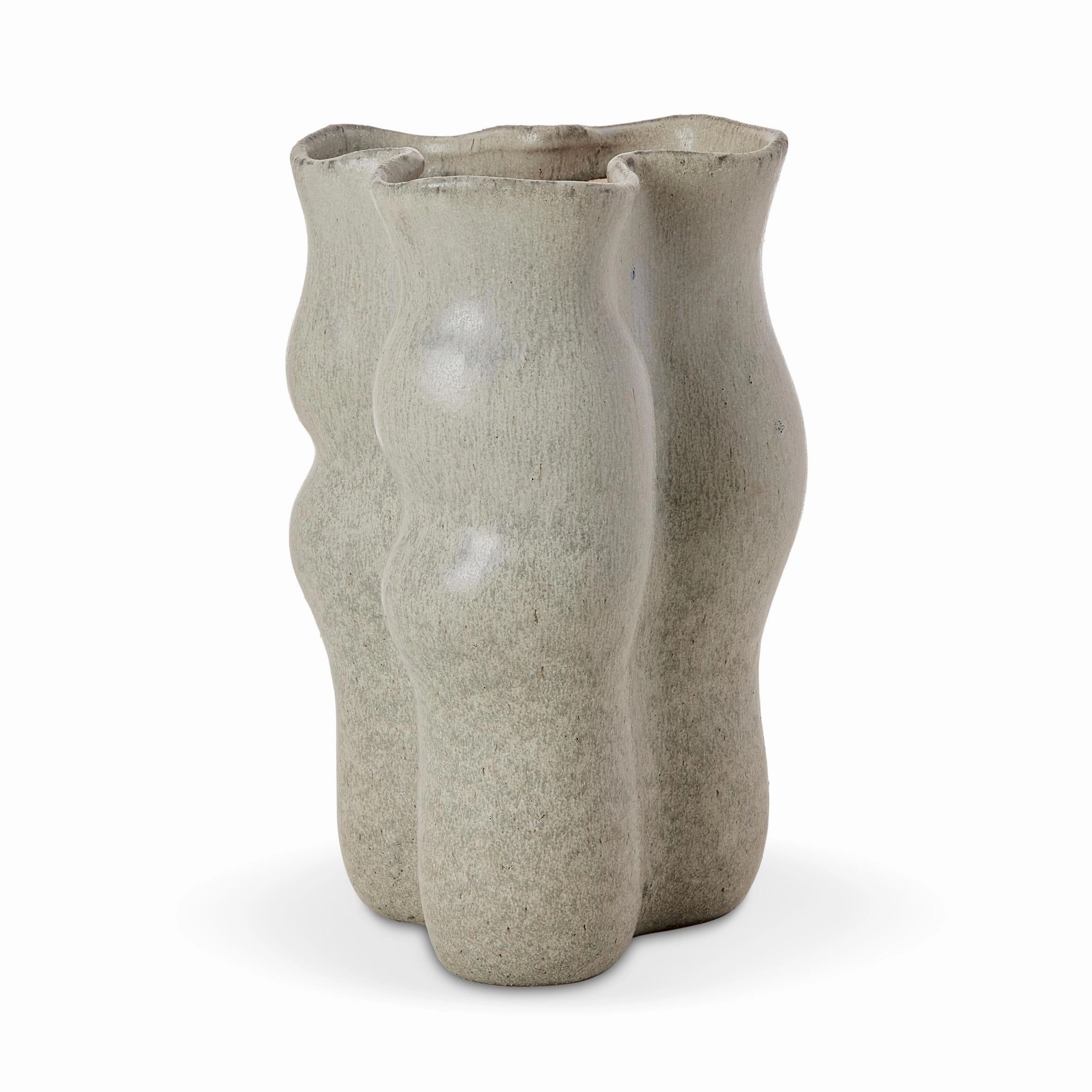 August Wavy Mineral Green Vase D22X33cm Cheap Vases for home