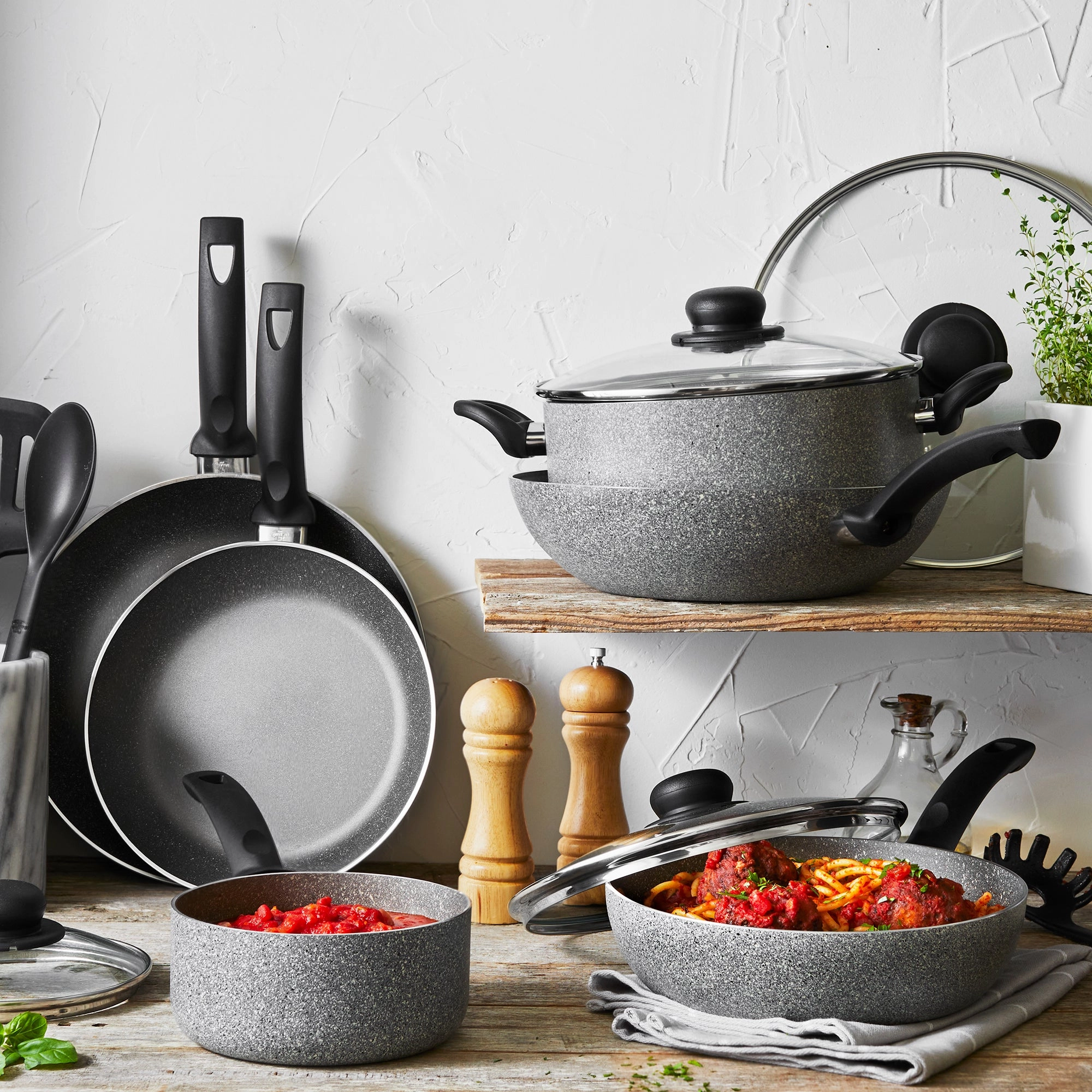 BALLARINI Asti by HENCKELS 10-pc Aluminum Nonstick Cookware Set