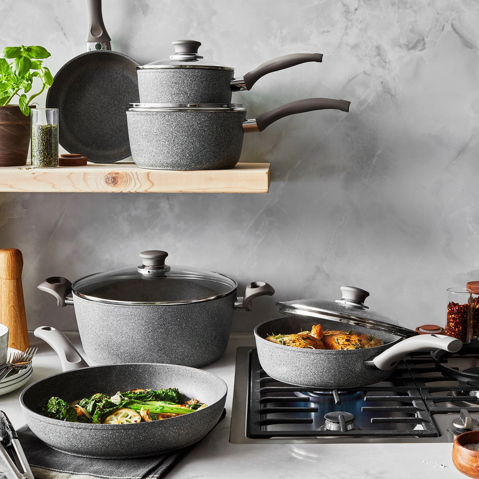 Ballarini Modena Forged Aluminum 10-pc Nonstick Cookware Set