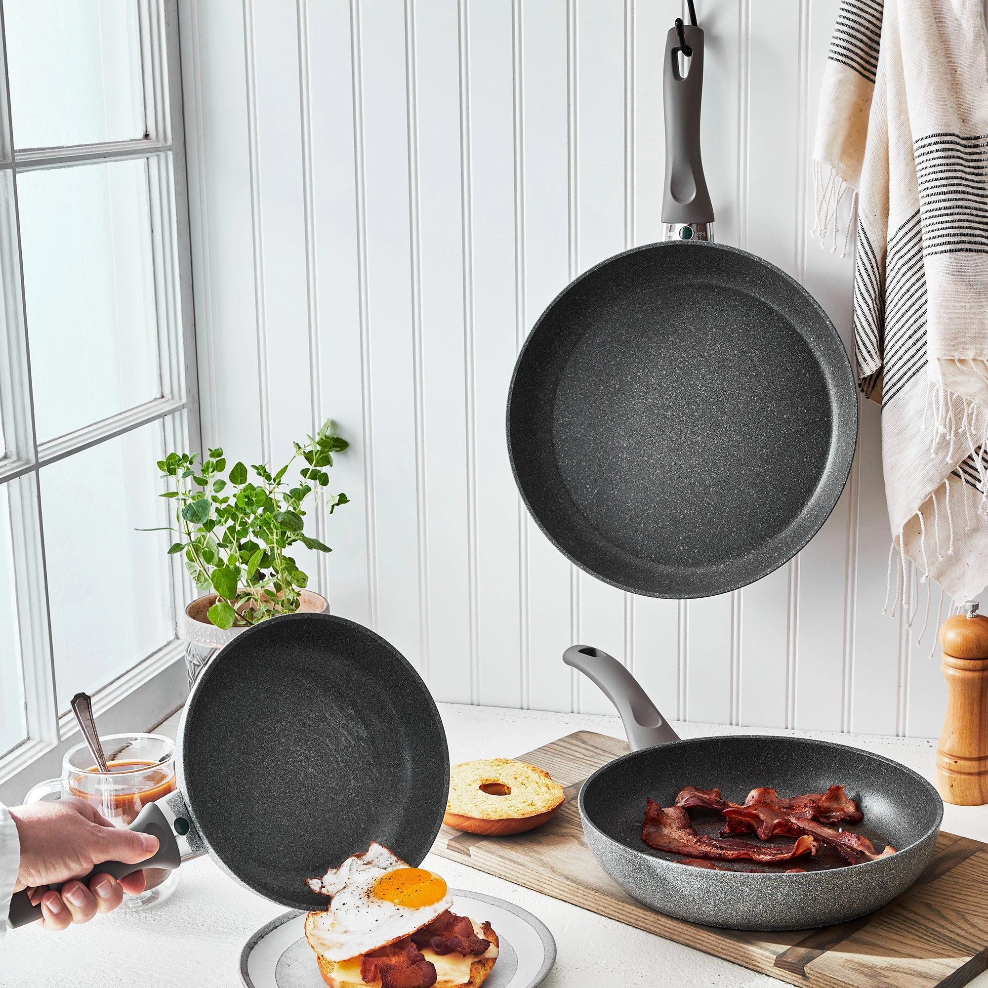 Ballarini Modena Forged Aluminum 3-pc Nonstick Fry Pan Set