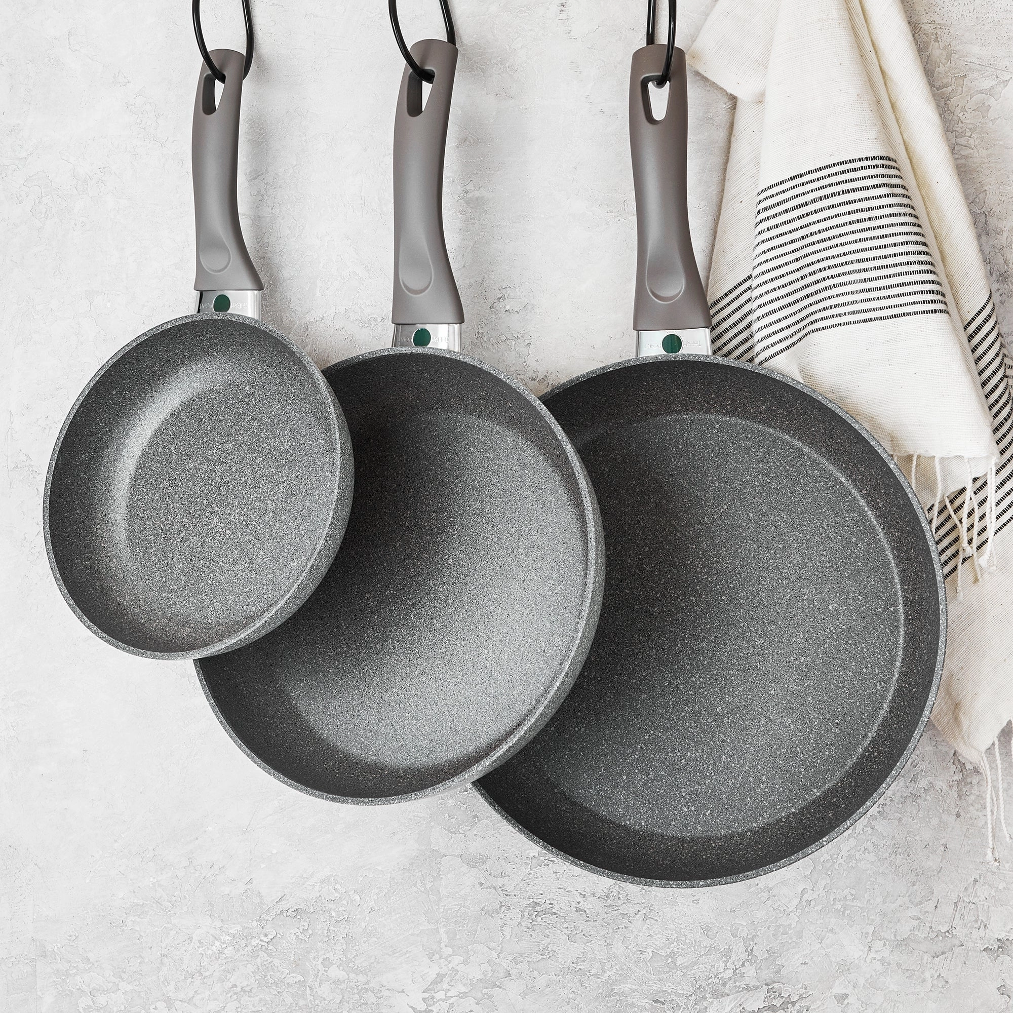 Ballarini Modena Forged Aluminum 3-pc Nonstick Fry Pan Set