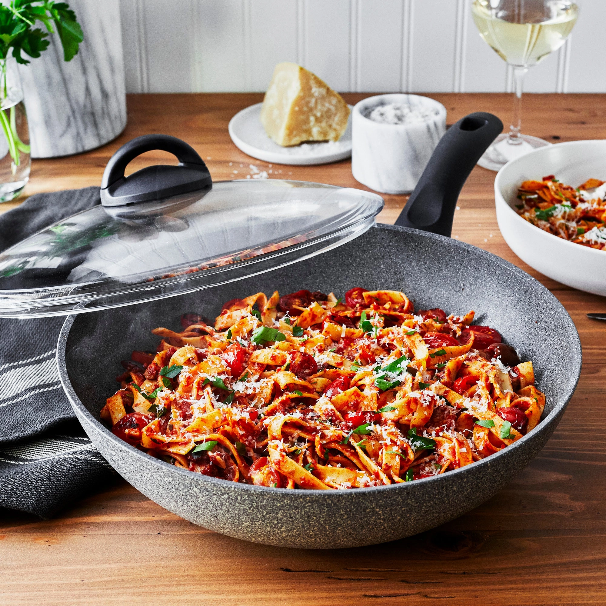 BALLARINI Parma by HENCKELS Forged Aluminum 11-inch Nonstick Stir Fry Pan with Lid, Made in Italy