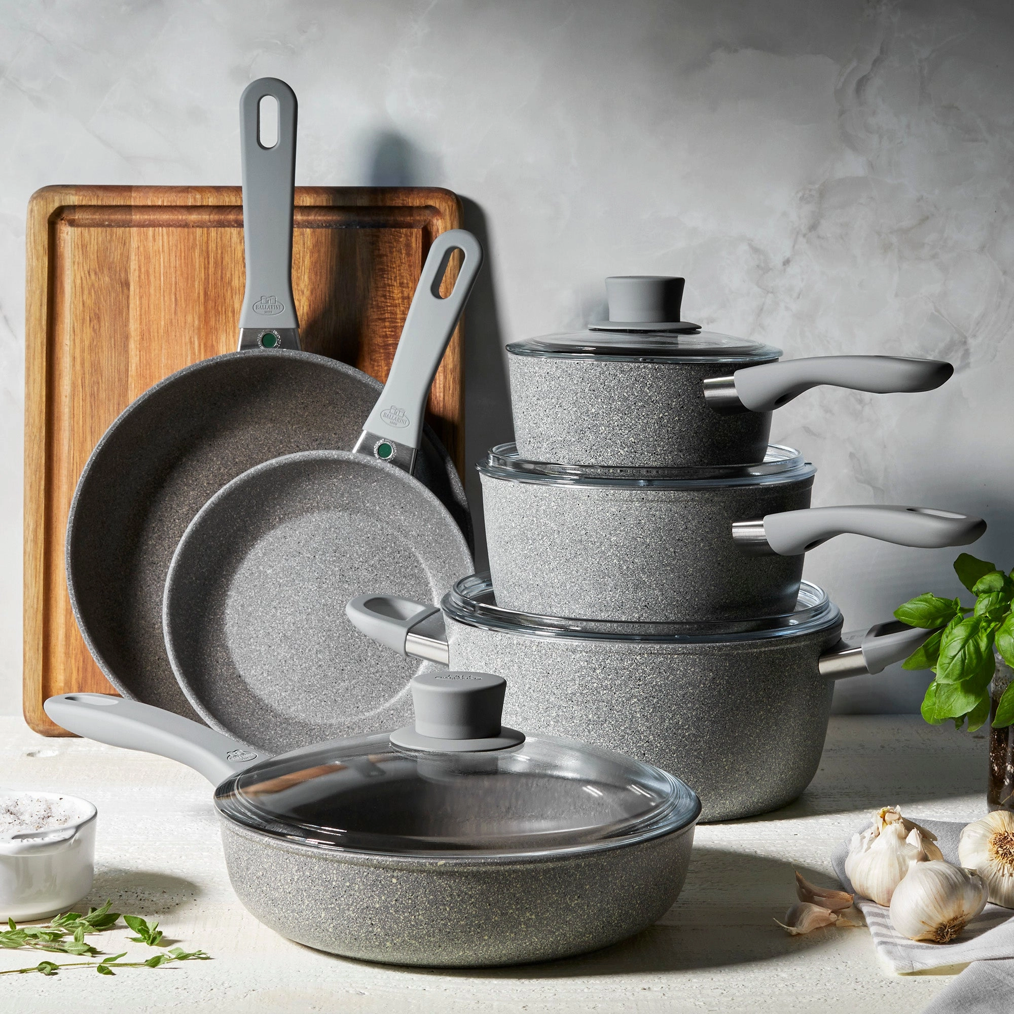 BALLARINI Parma Plus by HENCKELS 10-pc Aluminum Nonstick Cookware Set, Made in Italy